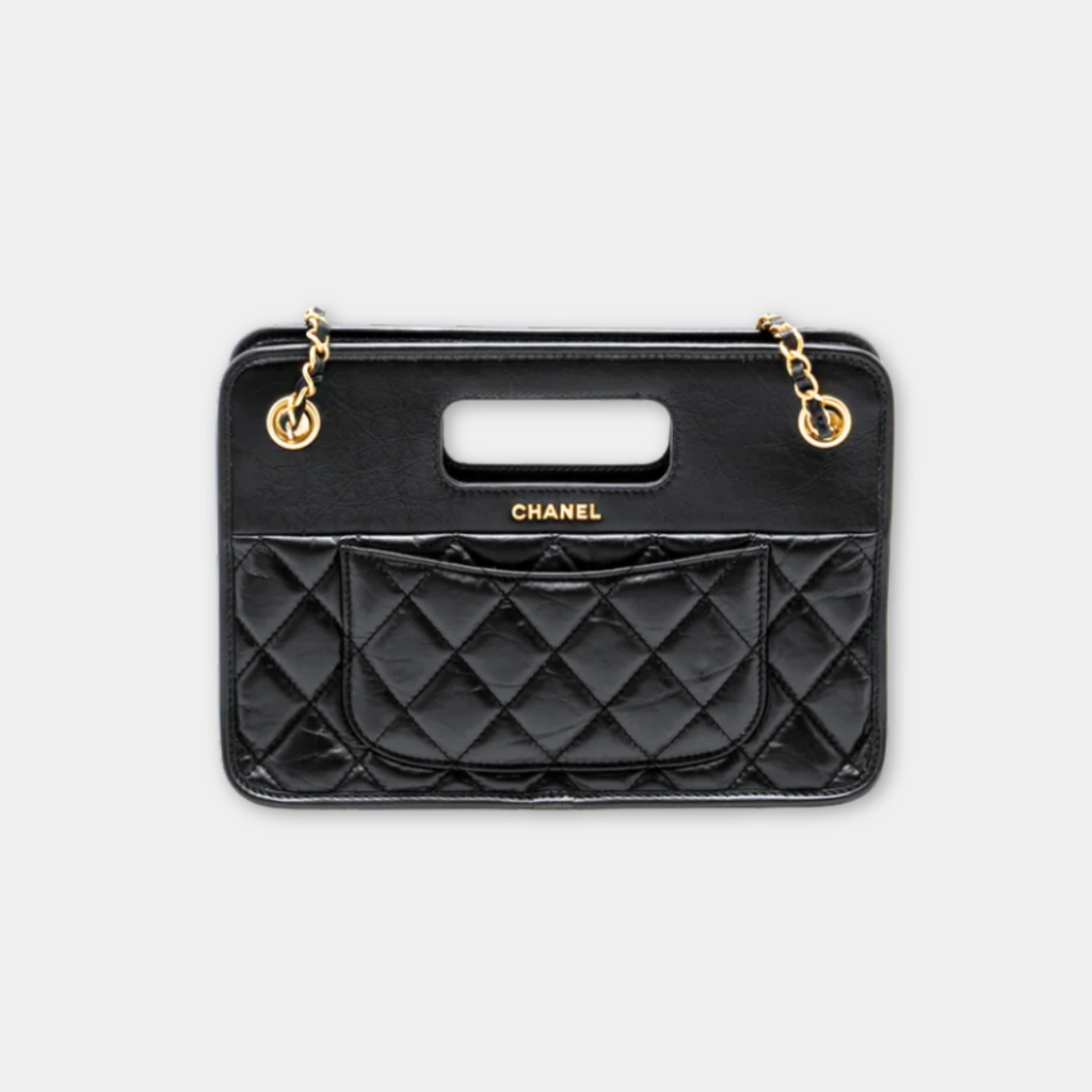 Chanel 23S Microchip Clutch Bag With Chain Calfskin Kelly's Authentic Boutique