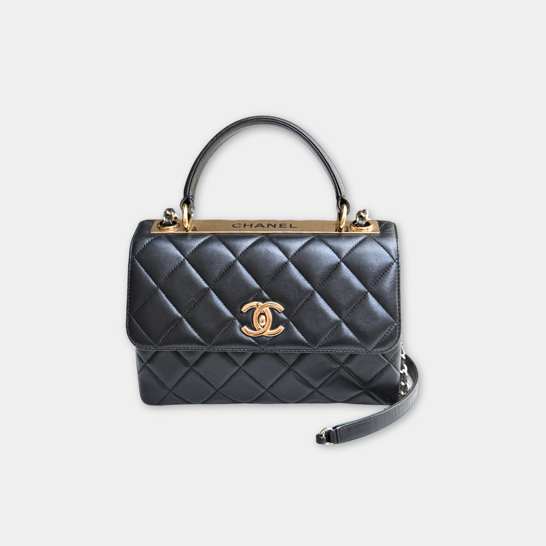 Chanel Black Small Trendy Top Handle Bag Kelly's Authentic Boutique