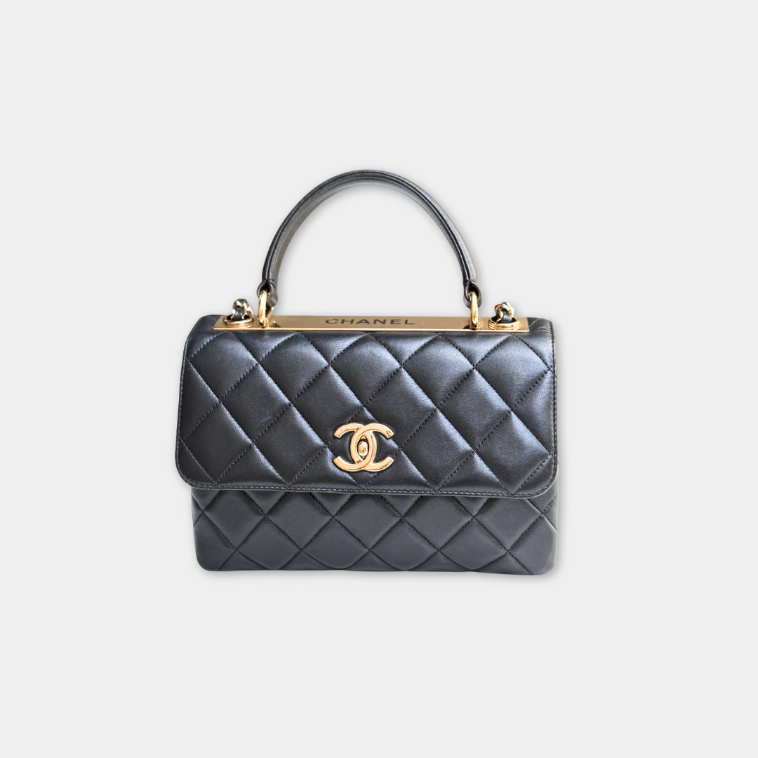 Chanel Black Small Trendy Top Handle Bag Kelly's Authentic Boutique
