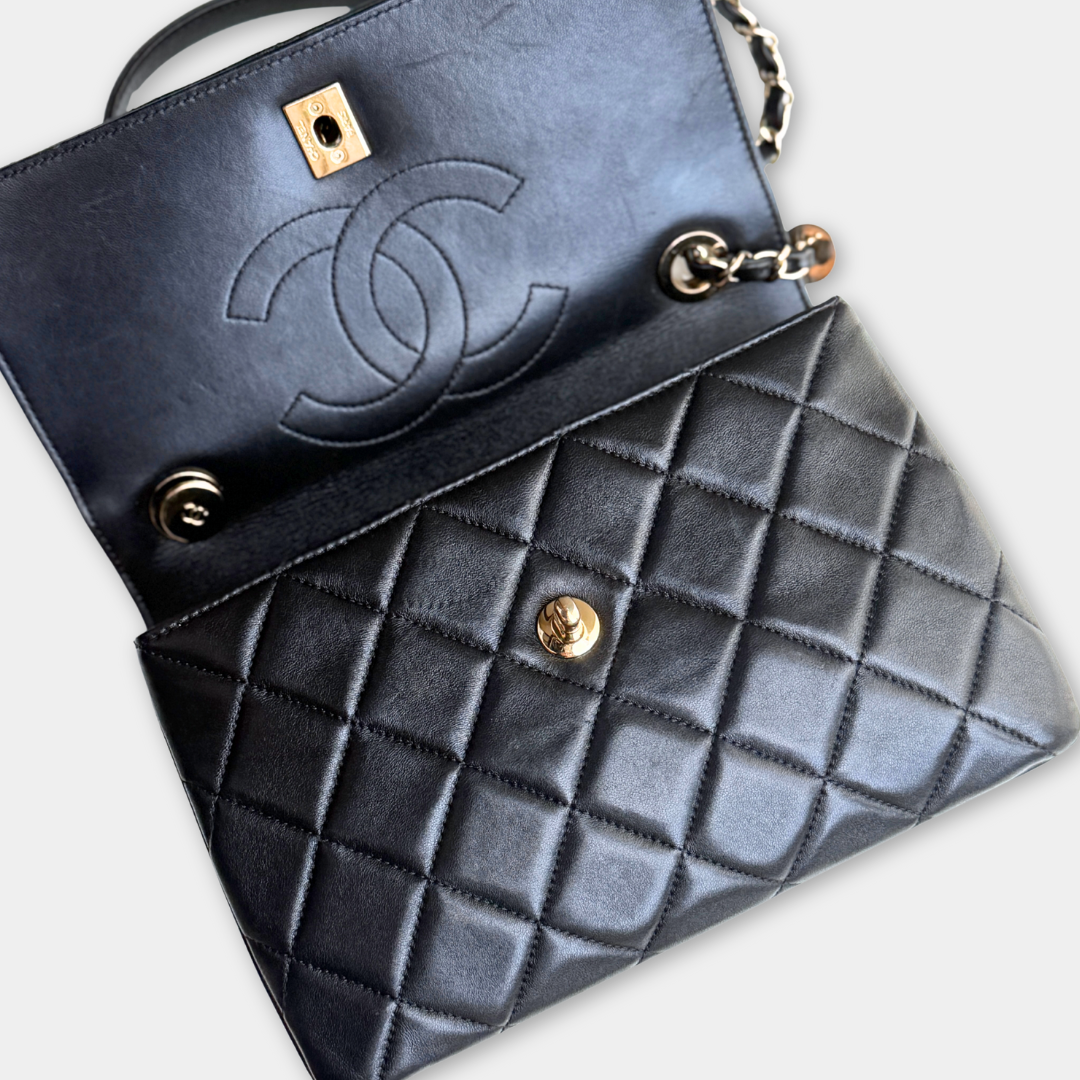 Chanel Black Small Trendy Top Handle Bag Kelly's Authentic Boutique