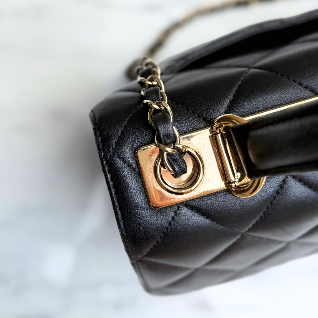 Chanel Black Small Trendy Top Handle Bag Kelly's Authentic Boutique