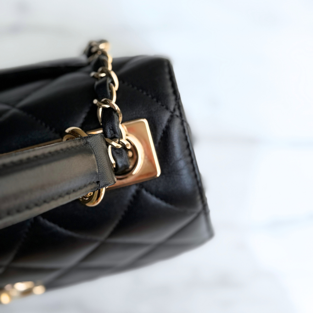 Chanel Black Small Trendy Top Handle Bag Kelly's Authentic Boutique