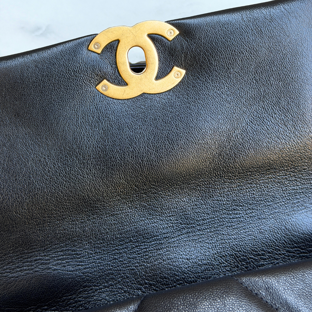 Chanel Black Small Goatskin 19 Bag Kelly's Authentic Boutique