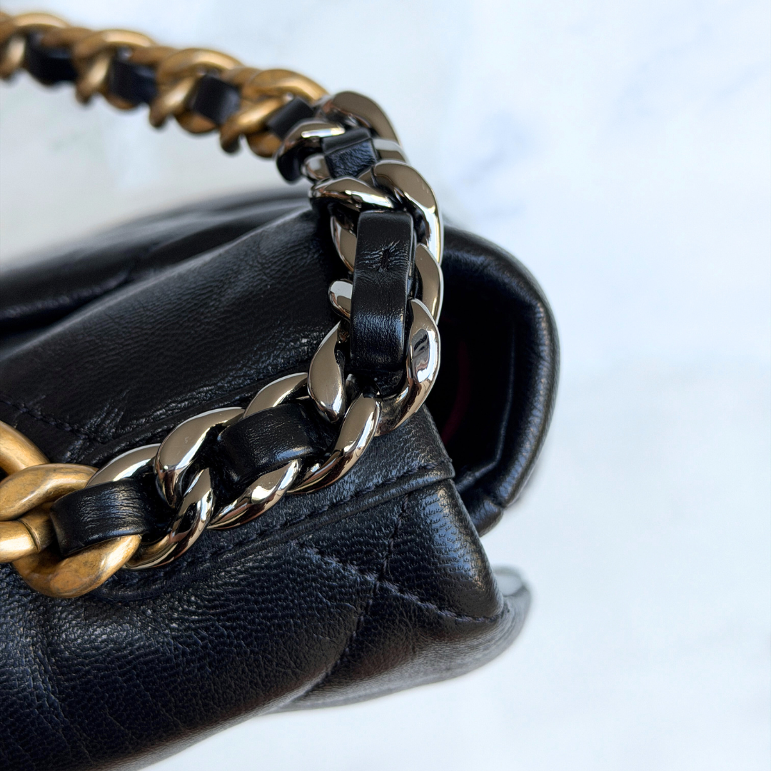 Chanel Black Small Goatskin 19 Bag Kelly's Authentic Boutique