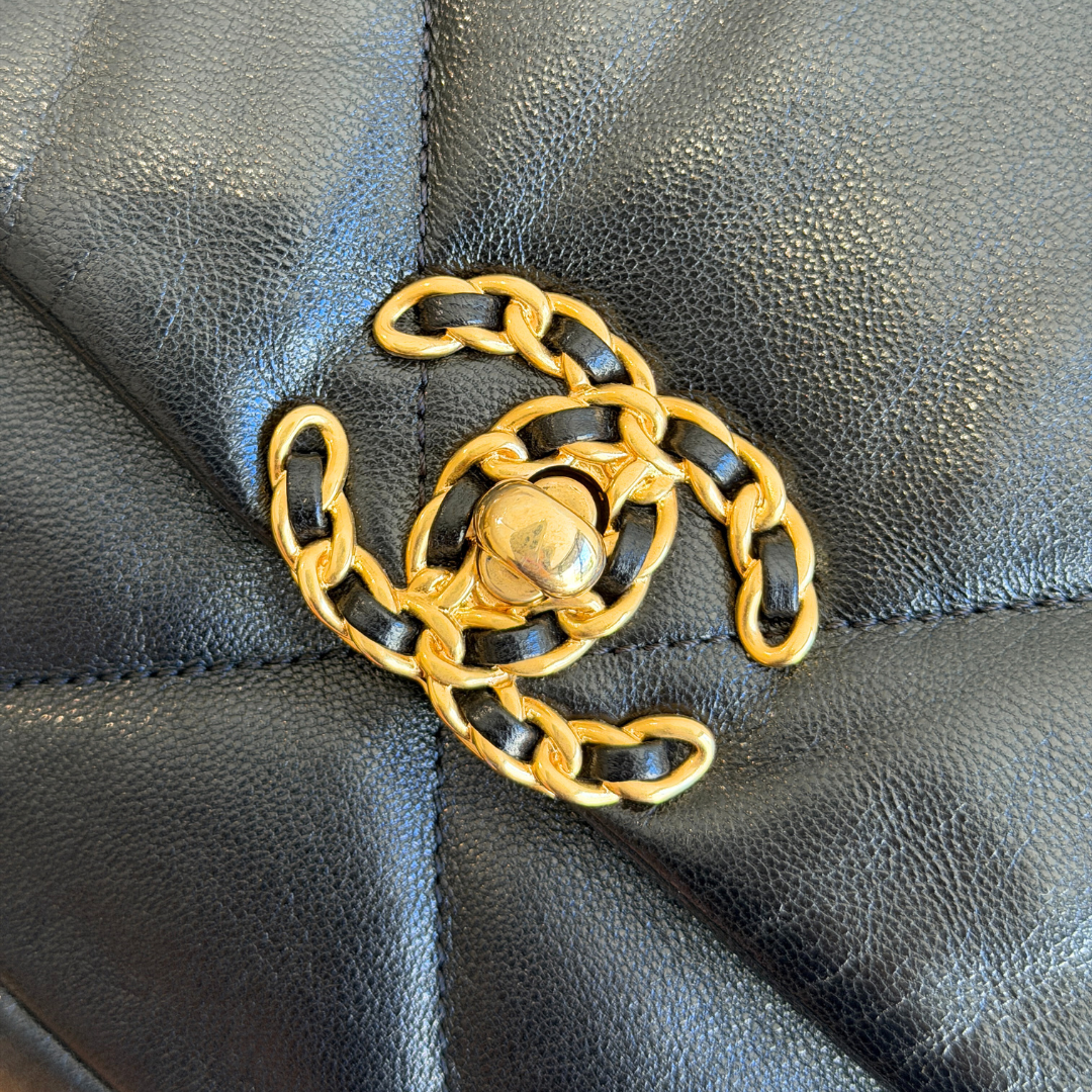 Chanel Black Small Goatskin 19 Bag Kelly's Authentic Boutique