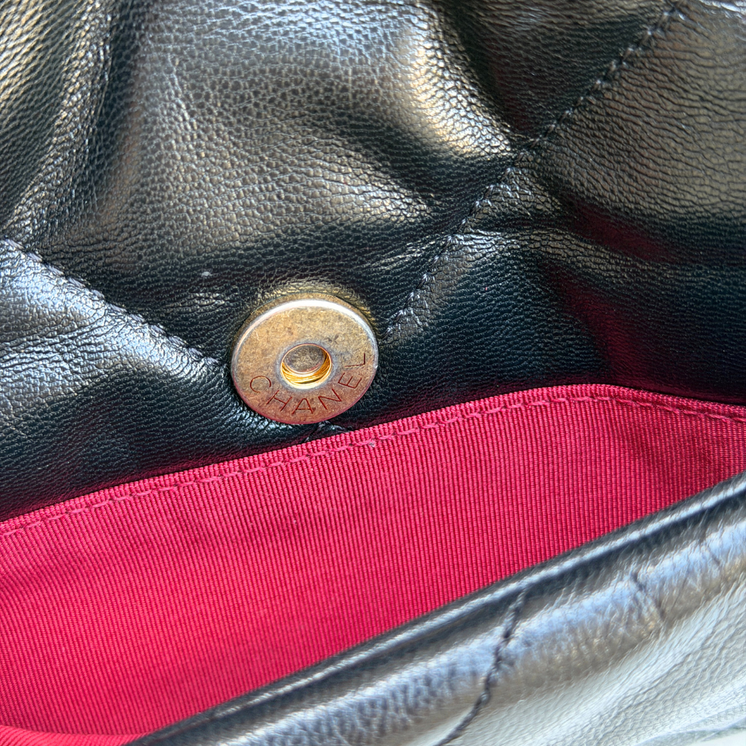 Chanel Black Small Goatskin 19 Bag Kelly's Authentic Boutique