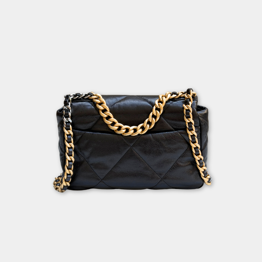 Chanel Black Small Goatskin 19 Bag Kelly's Authentic Boutique