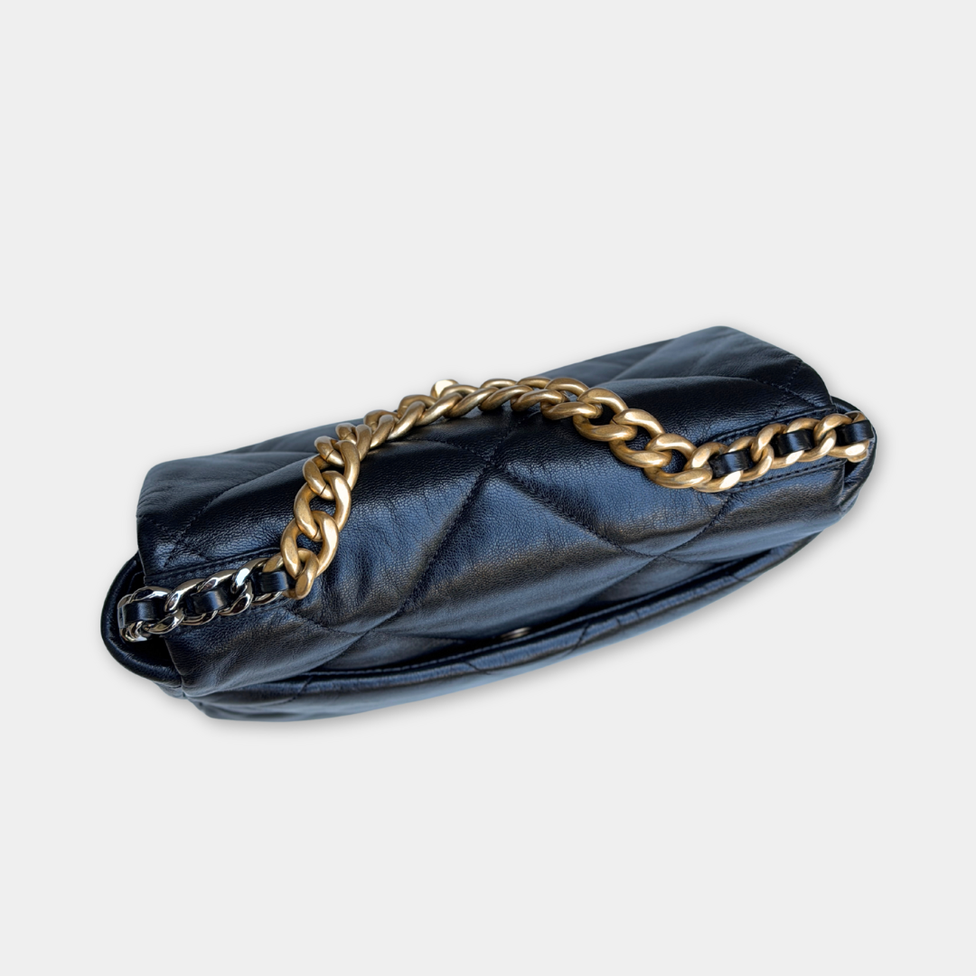 Chanel Black Small Goatskin 19 Bag Kelly's Authentic Boutique