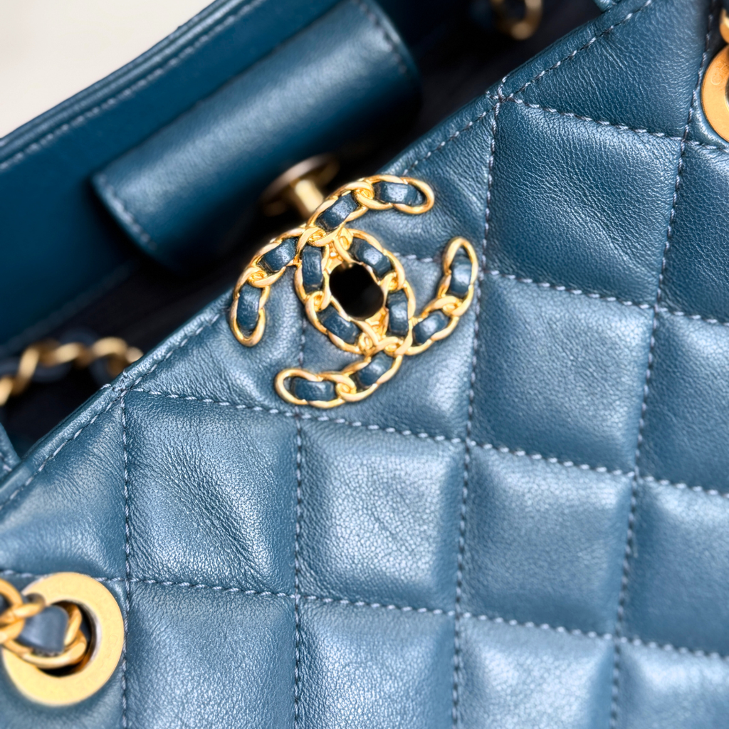 Chanel Lambskin 19 2-Way Shopping Tote Bag Kelly's Authentic Boutique