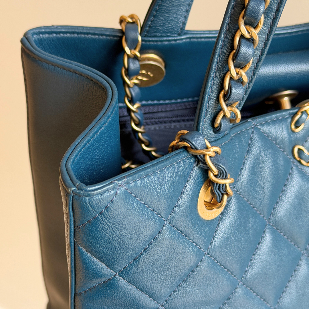 Chanel Lambskin 19 2-Way Shopping Tote Bag Kelly's Authentic Boutique