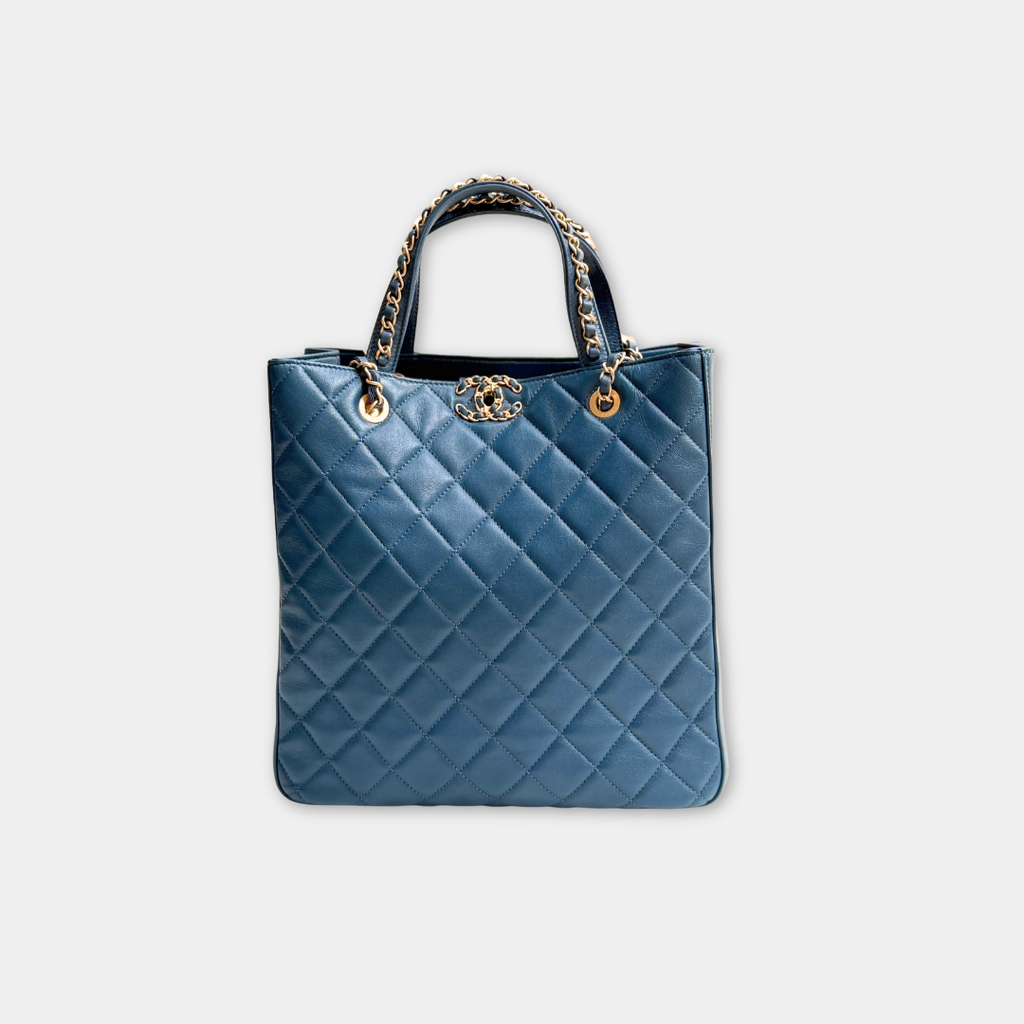 Chanel Lambskin 19 2-Way Shopping Tote Bag Kelly's Authentic Boutique