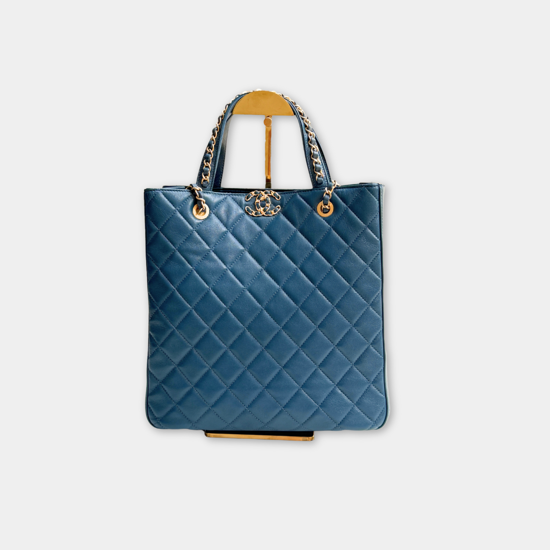 Chanel Lambskin 19 2-Way Shopping Tote Bag Kelly's Authentic Boutique