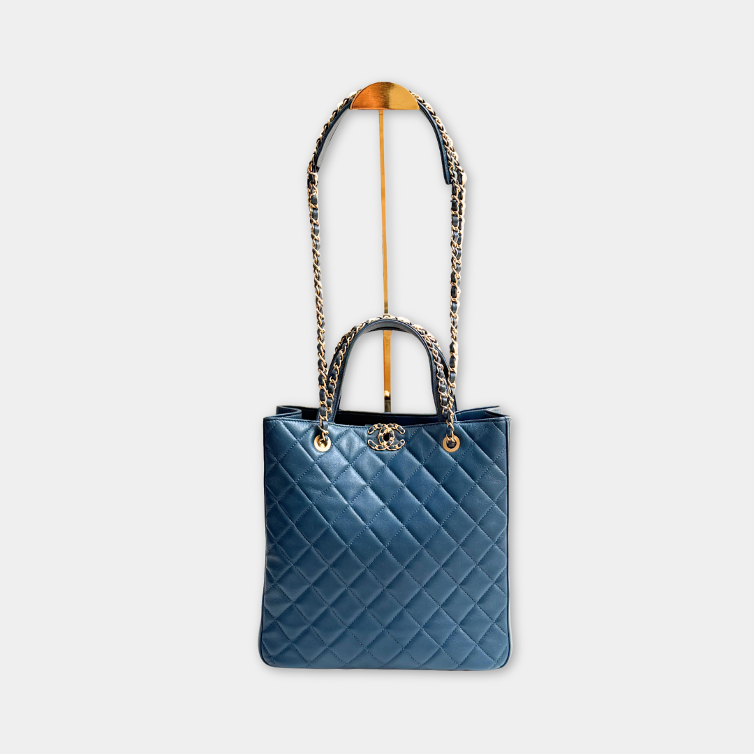 Chanel Lambskin 19 2-Way Shopping Tote Bag Kelly's Authentic Boutique