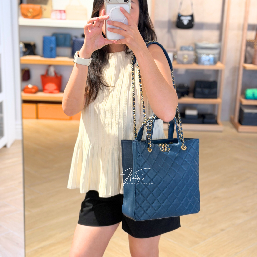 Chanel Lambskin 19 2-Way Shopping Tote Bag Kelly's Authentic Boutique