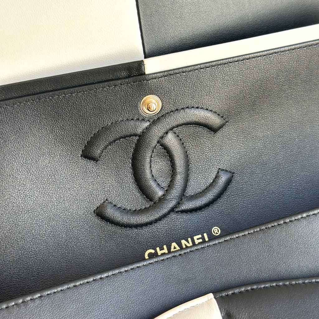 Chanel Microchip 2023 Patchwork Bi-colour Medium Flap Bag Kelly's Authentic Boutique