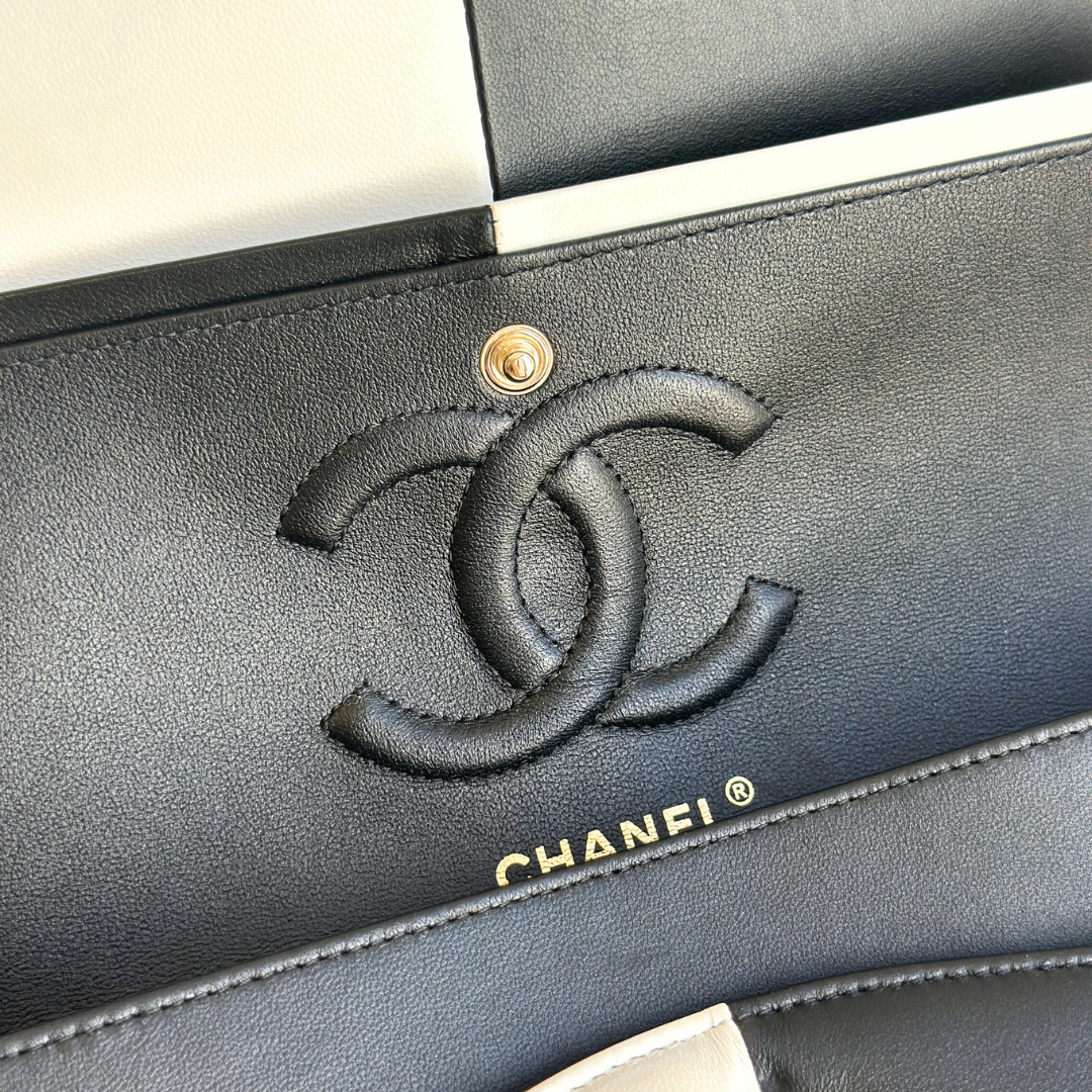 Chanel Microchip 2023 Patchwork Bi-colour Medium Flap Bag Kelly's Authentic Boutique