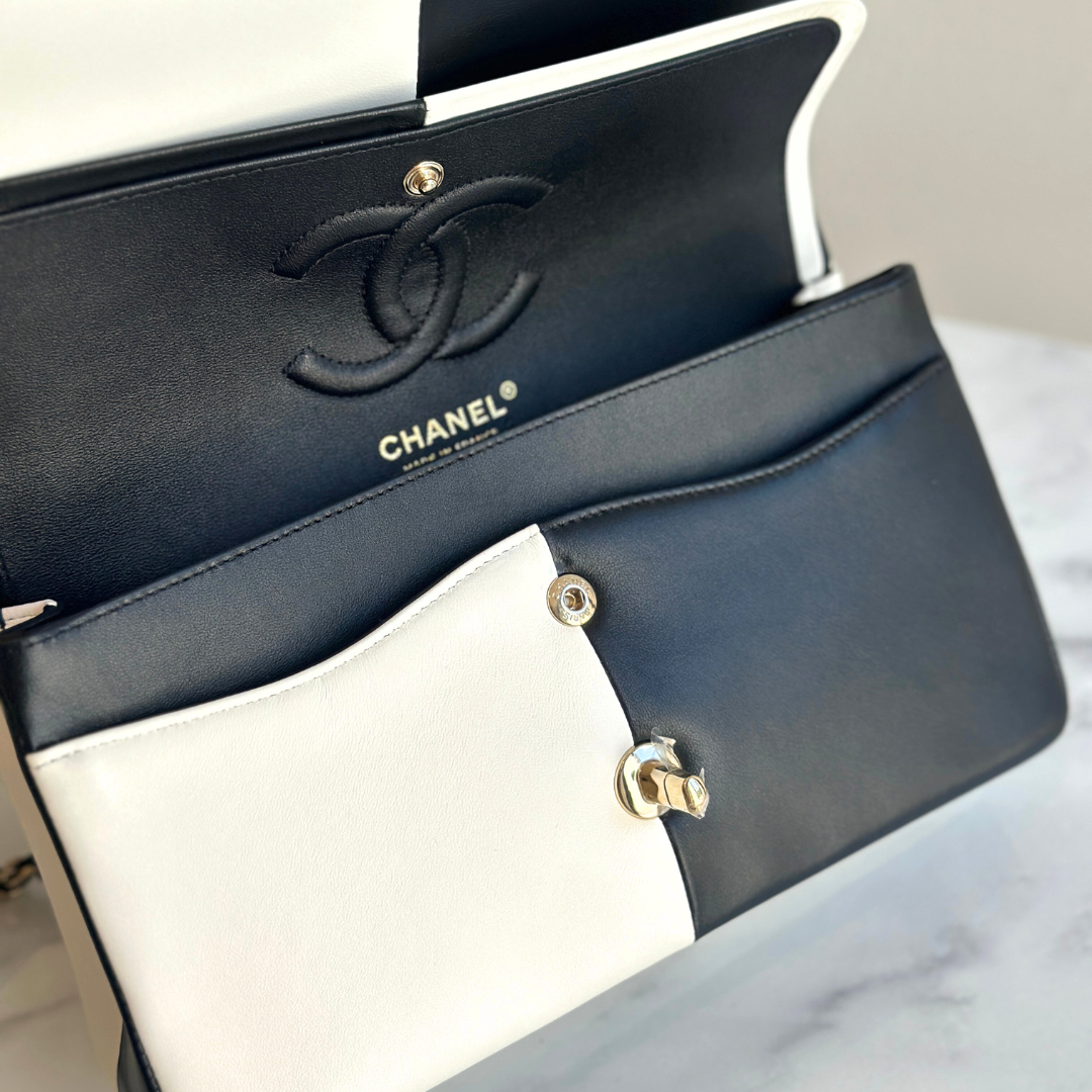 Chanel Microchip 2023 Patchwork Bi-colour Medium Flap Bag Kelly's Authentic Boutique