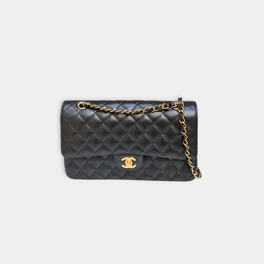 Chanel Microchip Black Caviar Medium Classic Flap Bag (Year 2023) Kelly's Authentic Boutique