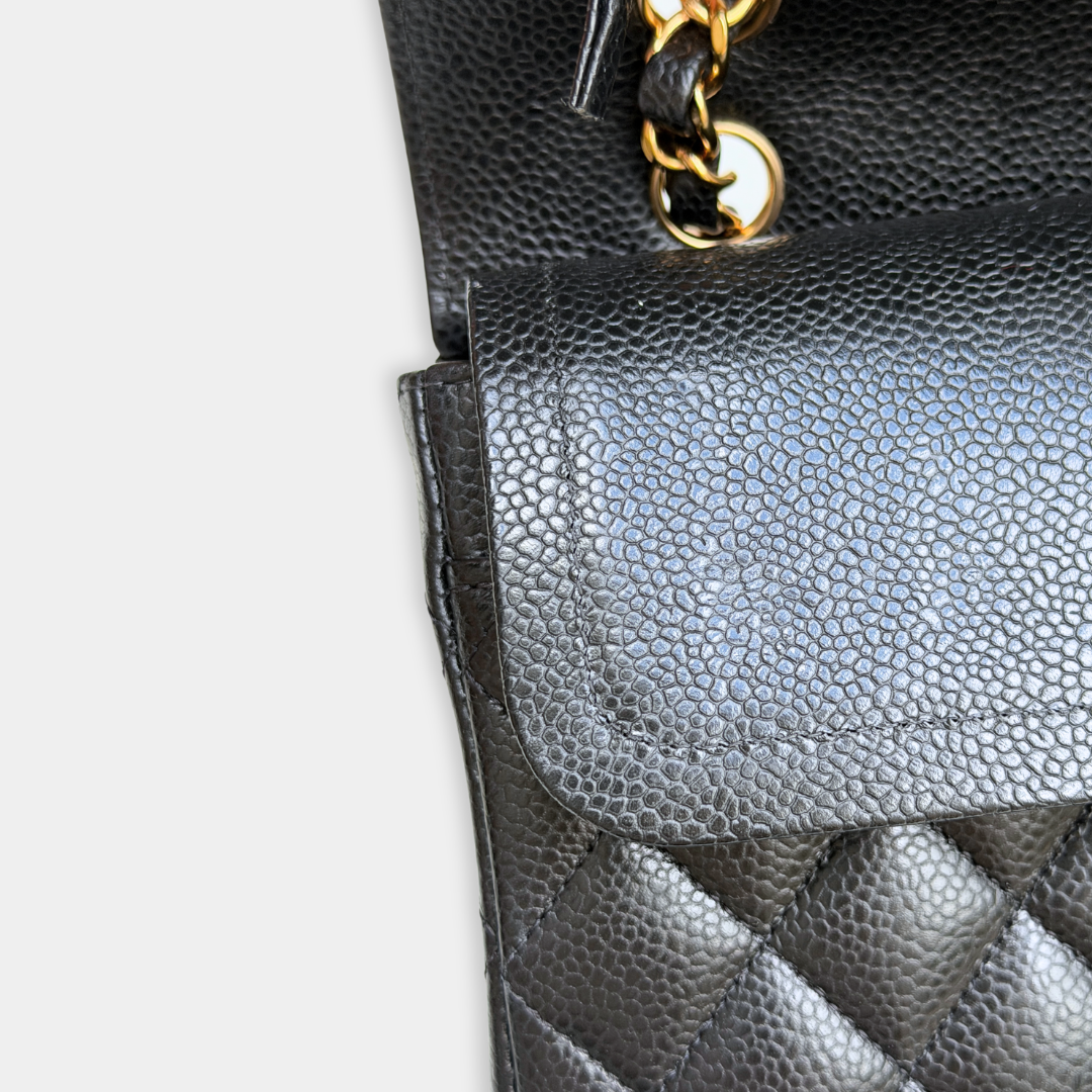 Chanel Microchip Black Caviar Medium Classic Flap Bag (Year 2023) Kelly's Authentic Boutique
