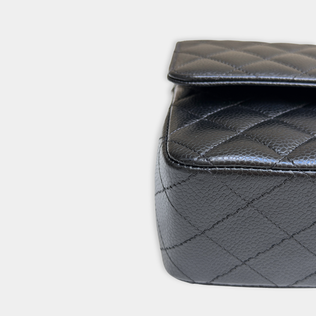 Chanel Microchip Black Caviar Medium Classic Flap Bag (Year 2023) Kelly's Authentic Boutique