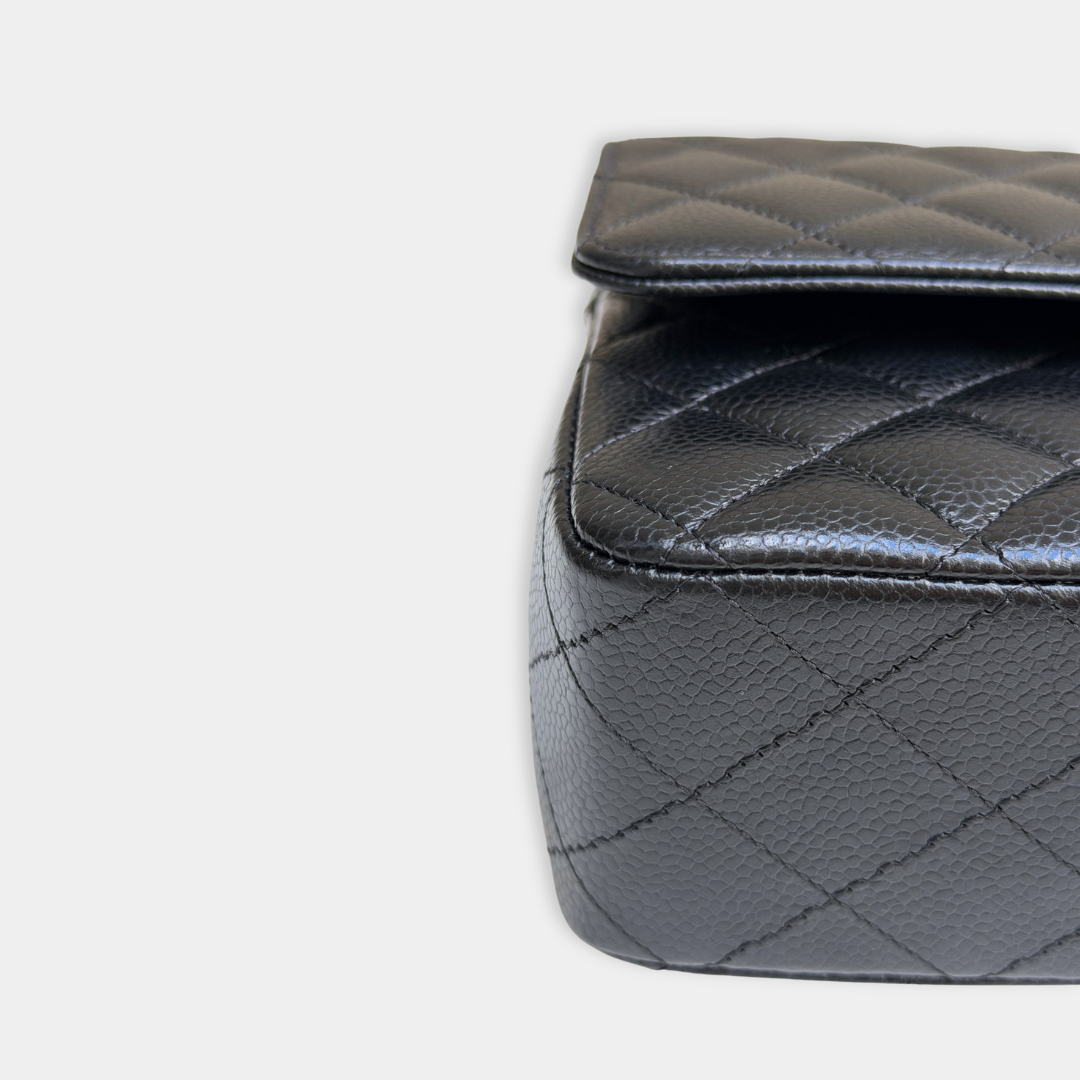 Chanel Microchip Black Caviar Medium Classic Flap Bag (Year 2023) Kelly's Authentic Boutique