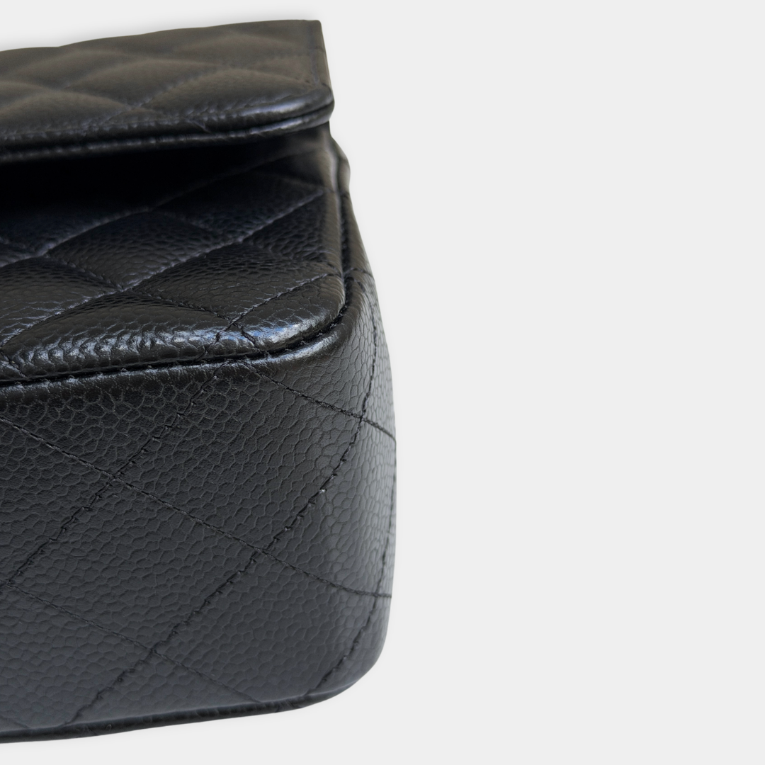 Chanel Microchip Black Caviar Medium Classic Flap Bag (Year 2023) Kelly's Authentic Boutique