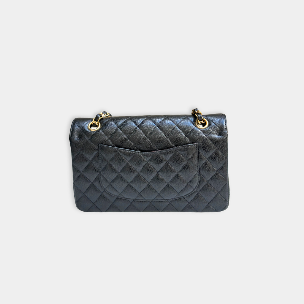 Chanel Microchip Black Caviar Medium Classic Flap Bag (Year 2023) Kelly's Authentic Boutique
