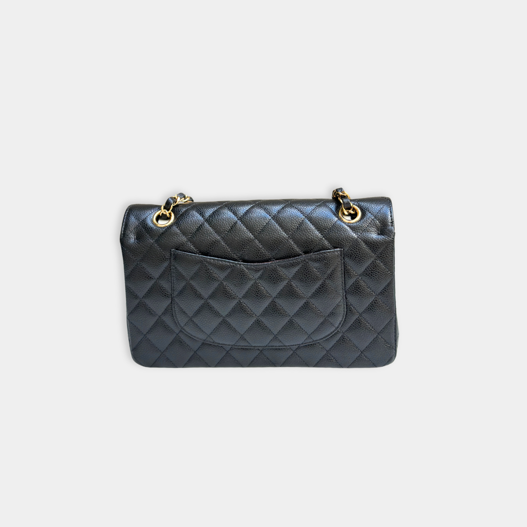 Chanel Microchip Black Caviar Medium Classic Flap Bag (Year 2023) Kelly's Authentic Boutique