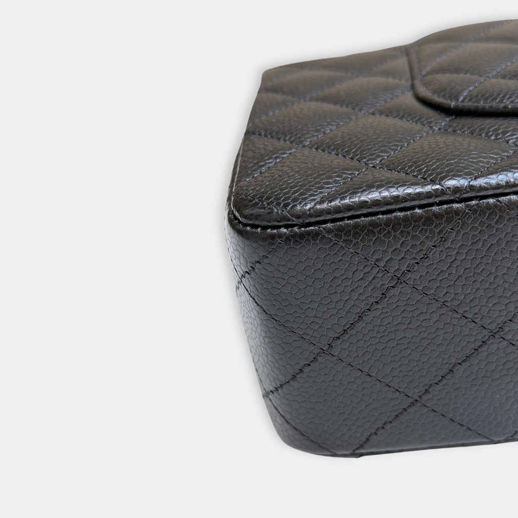 Chanel Microchip Black Caviar Medium Classic Flap Bag (Year 2023) Kelly's Authentic Boutique