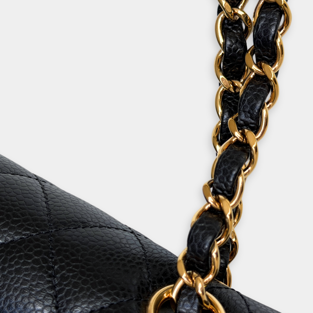 Chanel Microchip Black Caviar Medium Classic Flap Bag (Year 2023) Kelly's Authentic Boutique