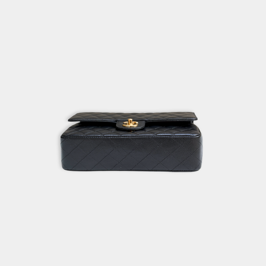 Chanel Microchip Black Caviar Medium Classic Flap Bag (Year 2023) Kelly's Authentic Boutique