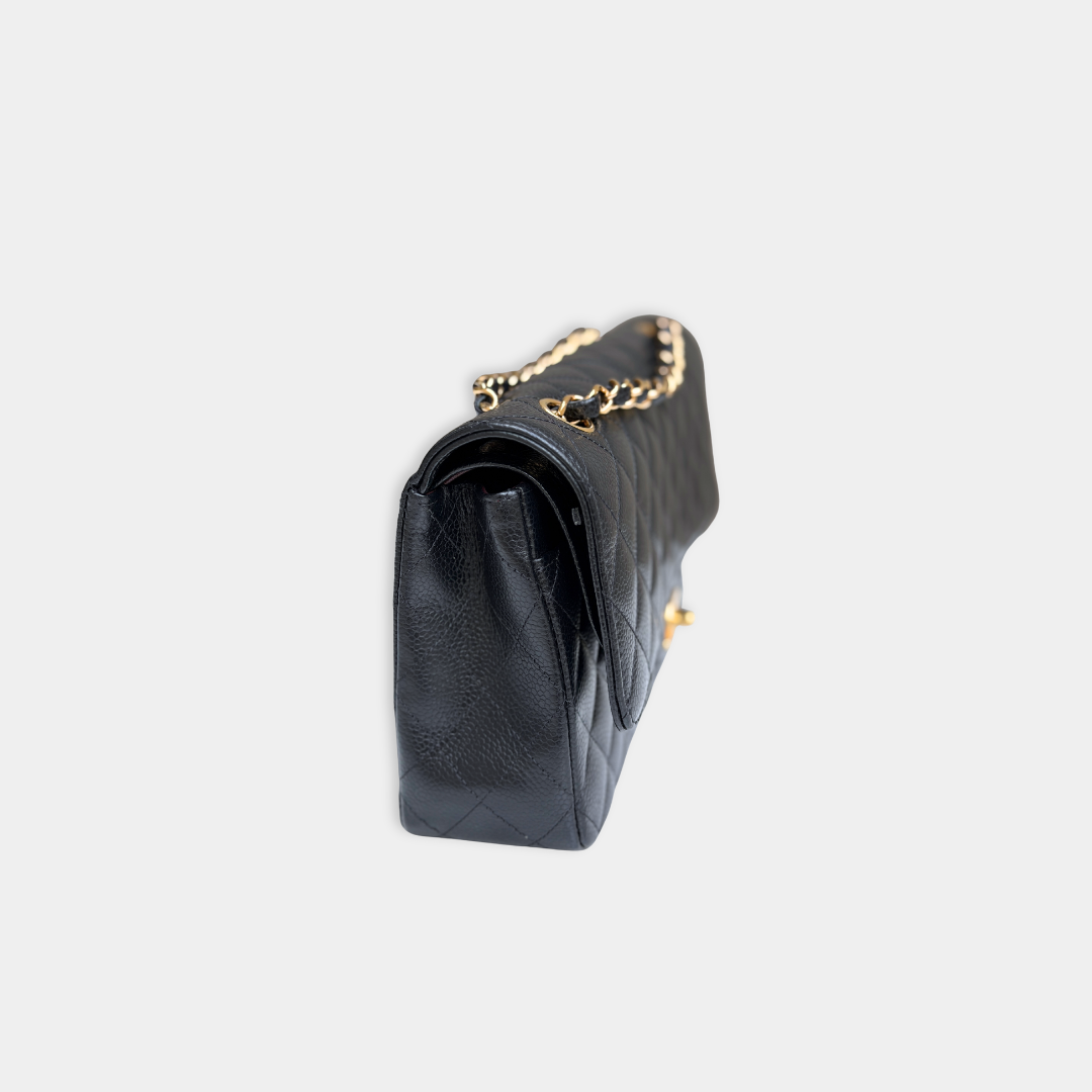 Chanel Microchip Black Caviar Medium Classic Flap Bag (Year 2023) Kelly's Authentic Boutique