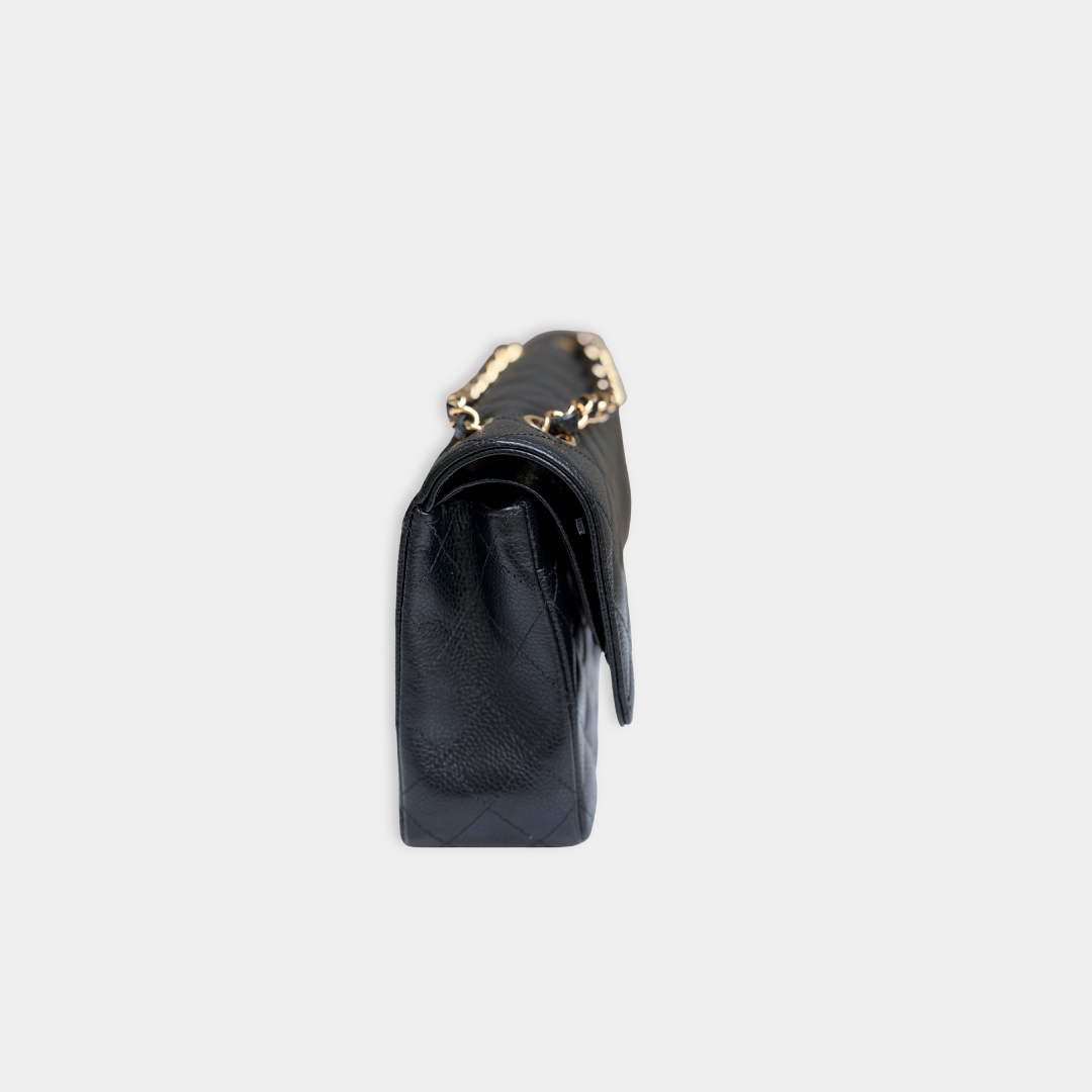 Chanel Microchip Black Caviar Medium Classic Flap Bag (Year 2023) Kelly's Authentic Boutique
