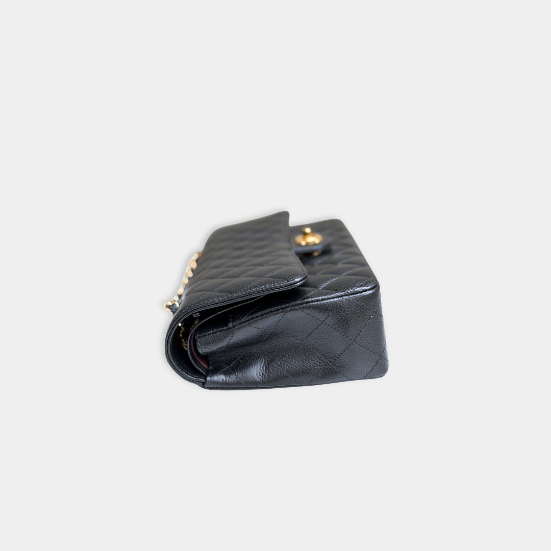 Chanel Microchip Black Caviar Medium Classic Flap Bag (Year 2023) Kelly's Authentic Boutique