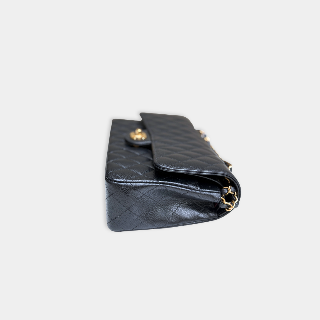 Chanel Microchip Black Caviar Medium Classic Flap Bag (Year 2023) Kelly's Authentic Boutique