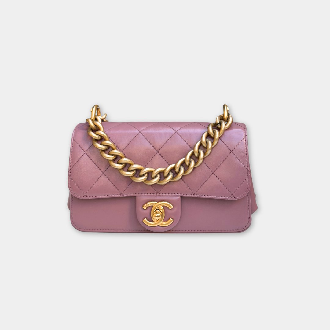 Chanel Mini Quilted Straight-Lined Top Handle Flap Bag Kelly's Authentic Boutique