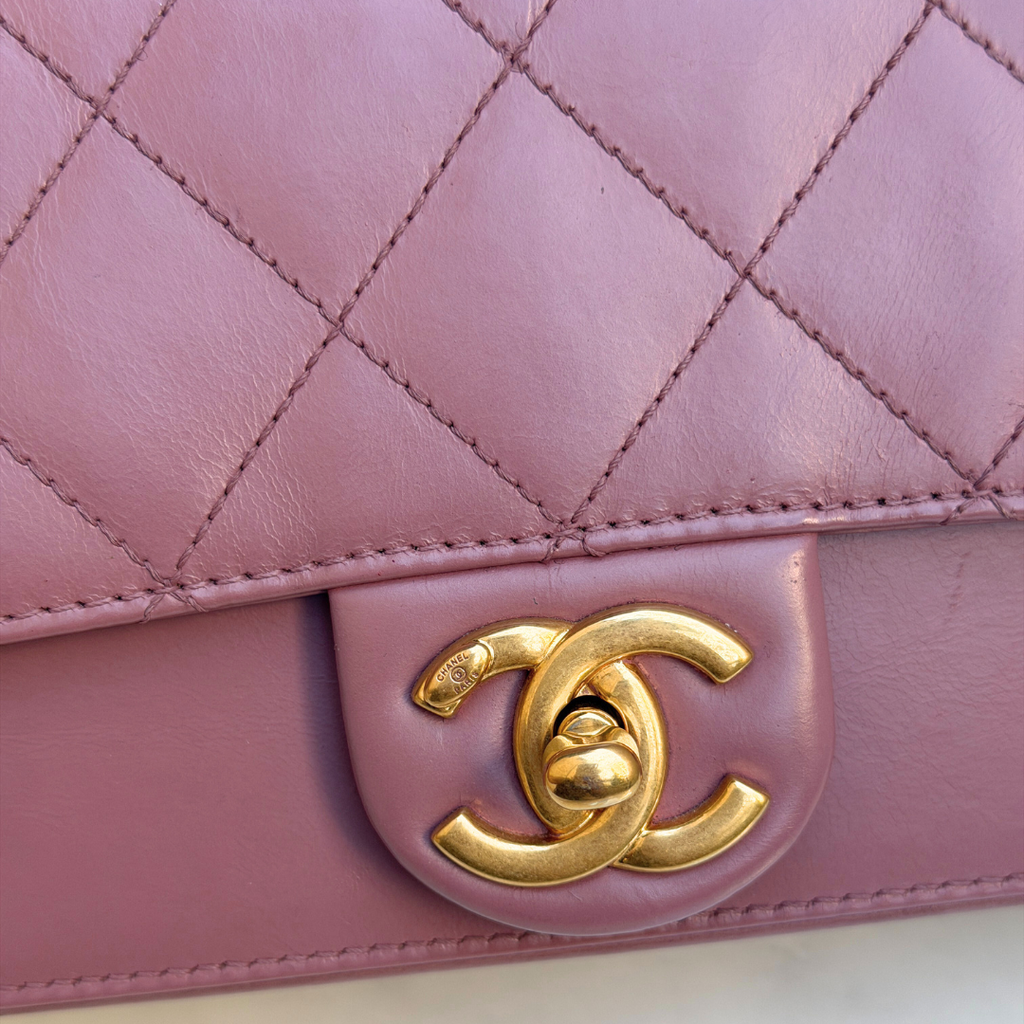 Chanel Mini Quilted Straight-Lined Top Handle Flap Bag Kelly's Authentic Boutique