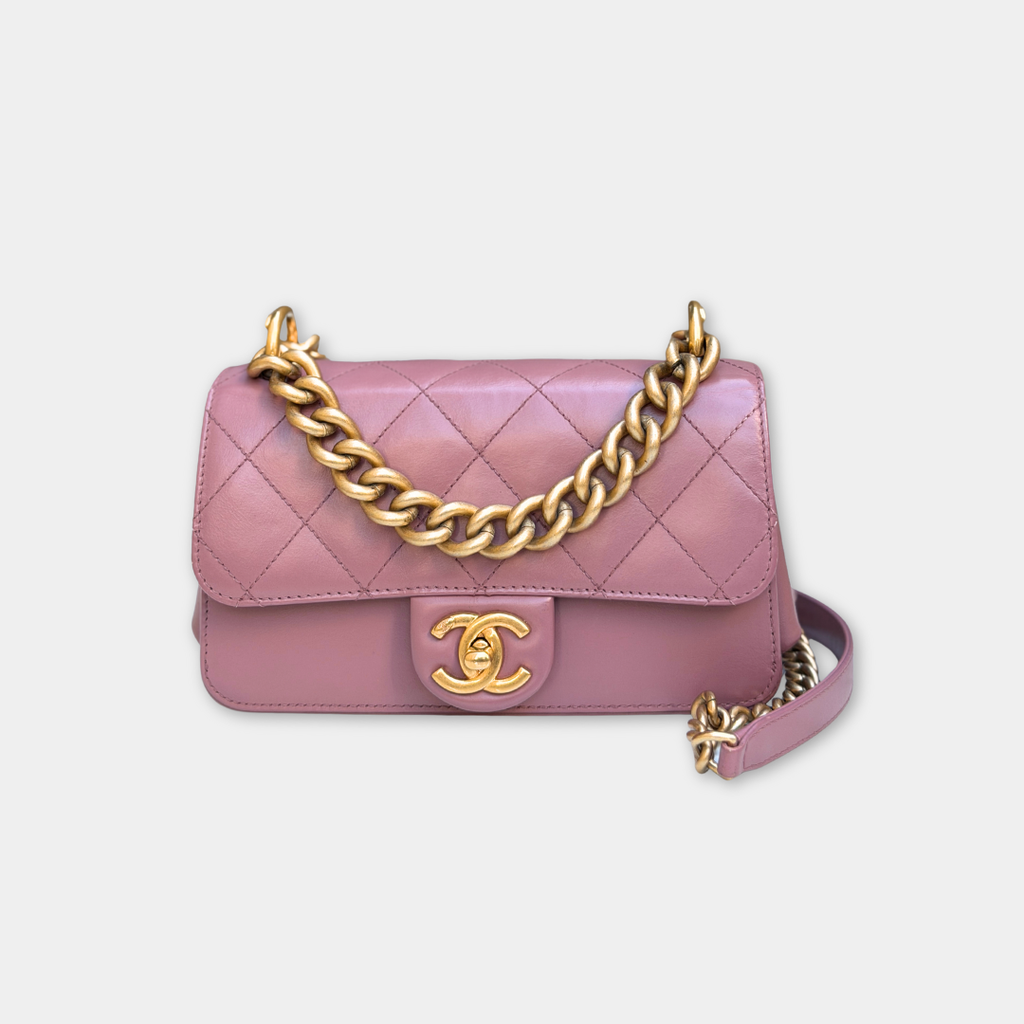 Chanel Mini Quilted Straight-Lined Top Handle Flap Bag Kelly's Authentic Boutique