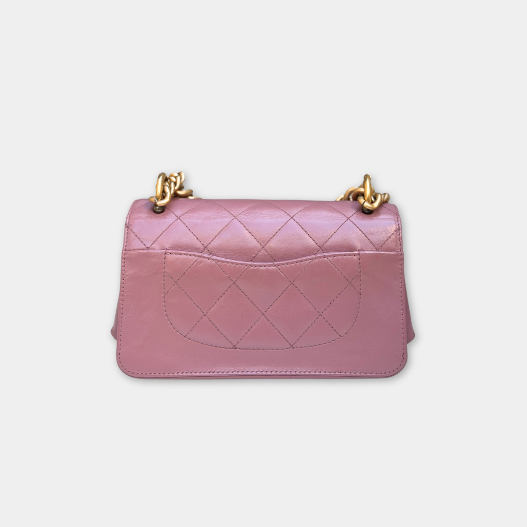 Chanel Mini Quilted Straight-Lined Top Handle Flap Bag Kelly's Authentic Boutique