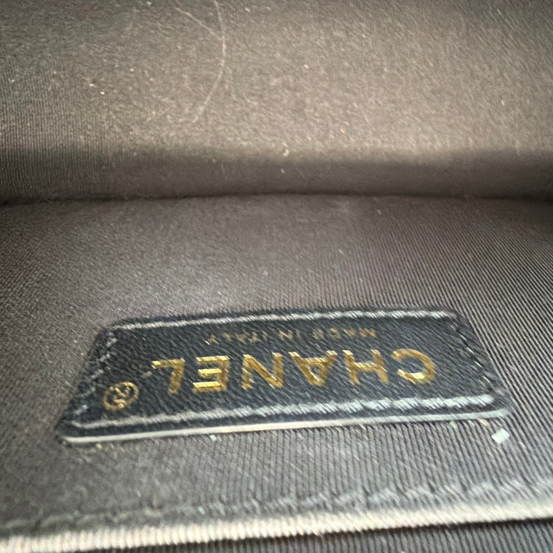 Chanel Old Medium Black Caviar Boy Bag Kelly's Authentic Boutique