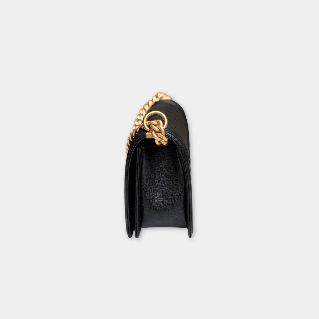 Chanel Old Medium Black Caviar Boy Bag Kelly's Authentic Boutique