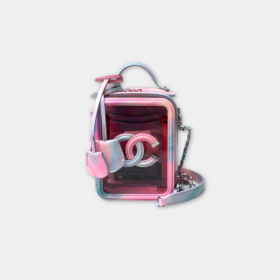 Chanel Rainbow Vertical PVC Filigree Vanity Bag Kelly's Authentic Boutique