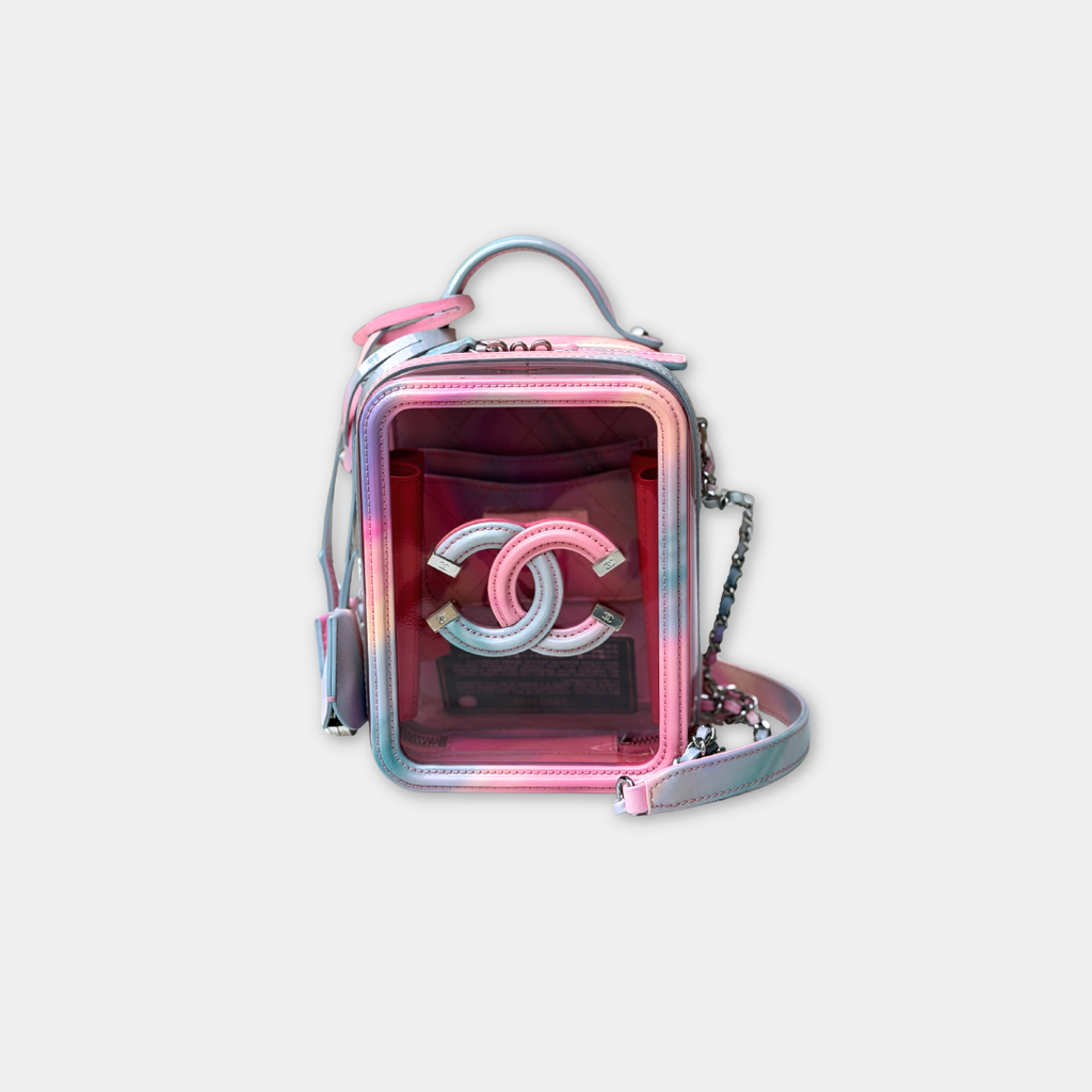 Chanel Rainbow Vertical PVC Filigree Vanity Bag Kelly's Authentic Boutique