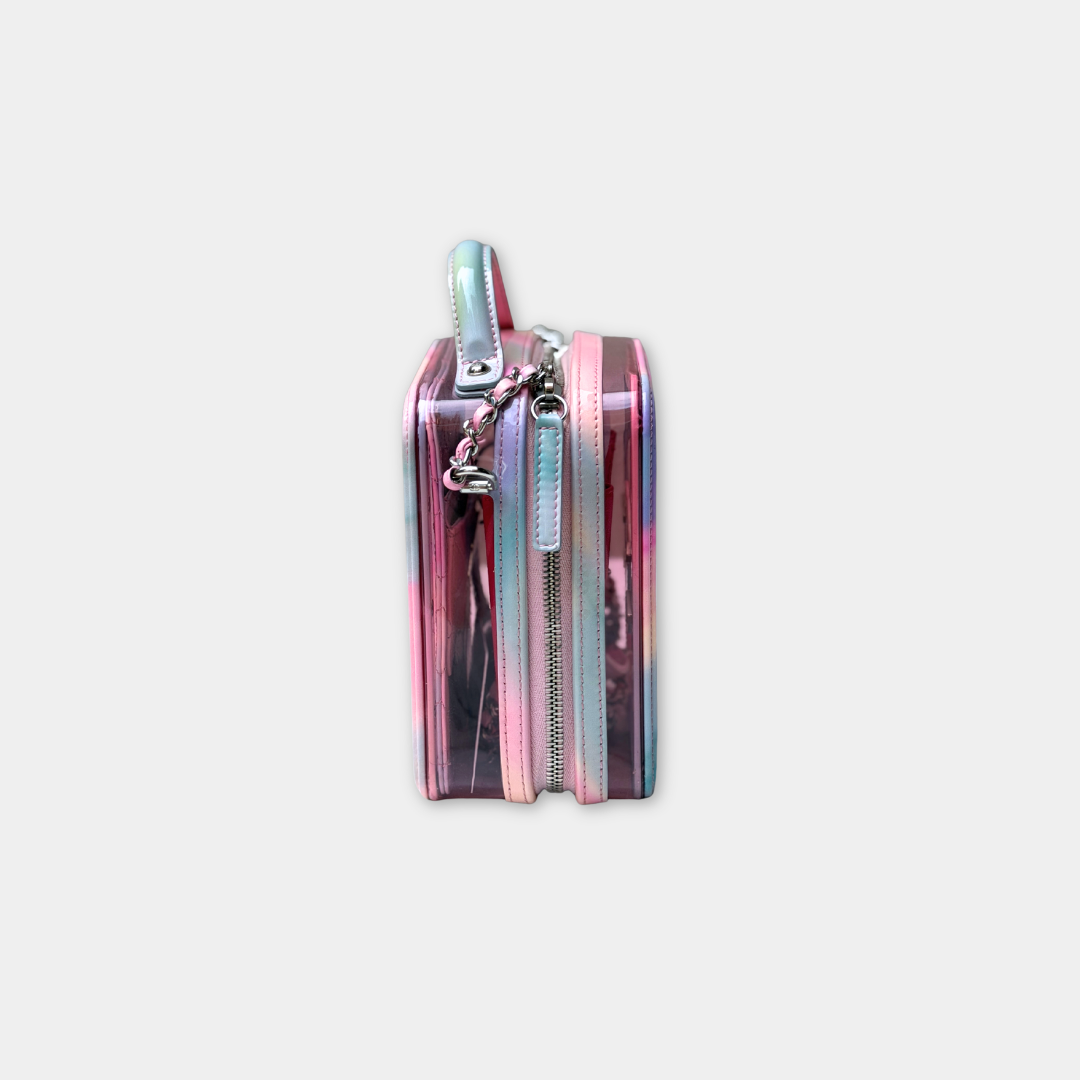 Chanel Rainbow Vertical PVC Filigree Vanity Bag Kelly's Authentic Boutique