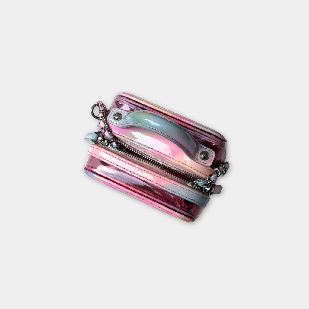 Chanel Rainbow Vertical PVC Filigree Vanity Bag Kelly's Authentic Boutique