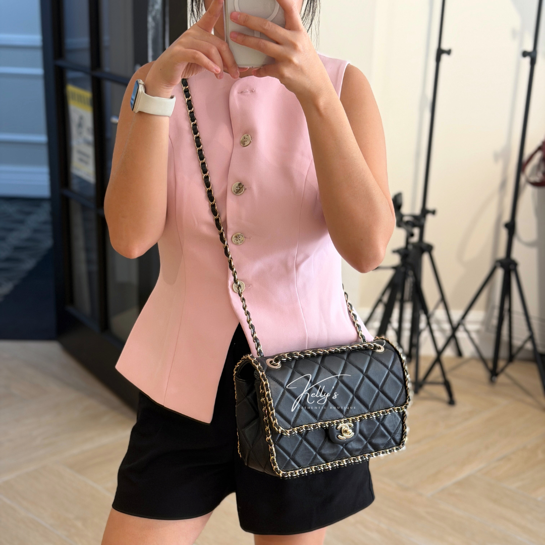 Chanel Running Chain Around Lambskin Medium Flap Bag Kelly's Authentic Boutique