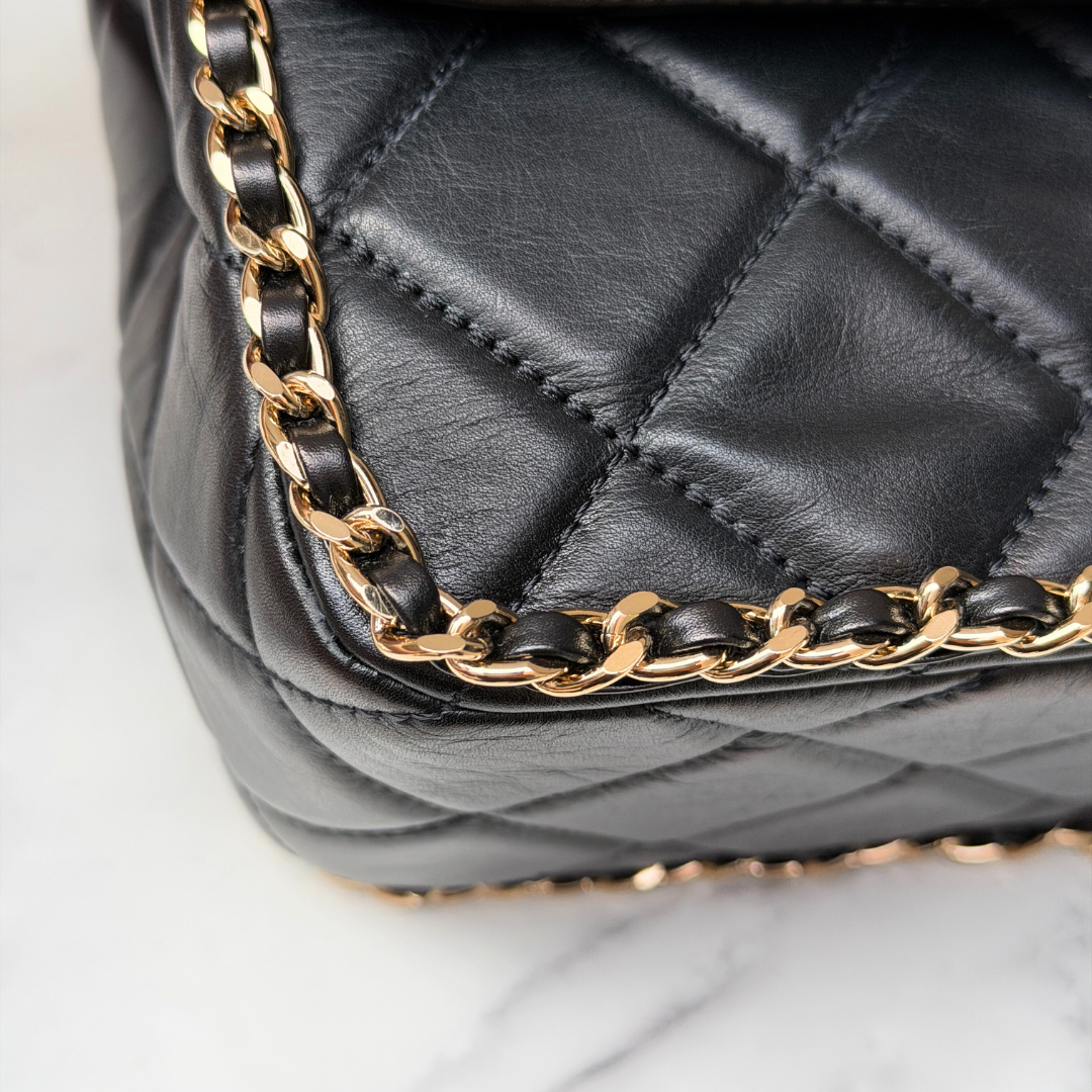Chanel Running Chain Around Lambskin Medium Flap Bag Kelly's Authentic Boutique