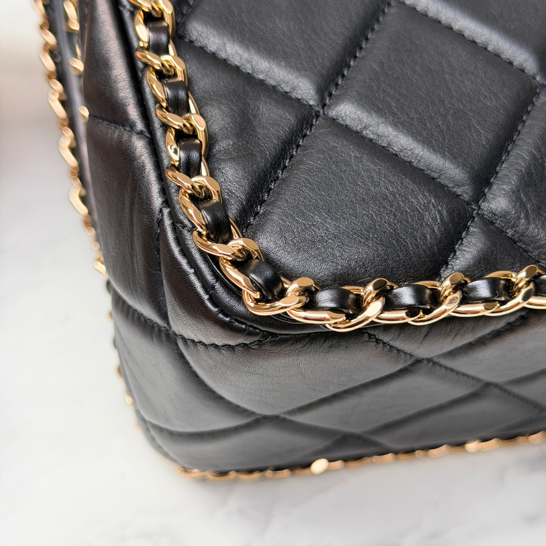 Chanel Running Chain Around Lambskin Medium Flap Bag Kelly's Authentic Boutique
