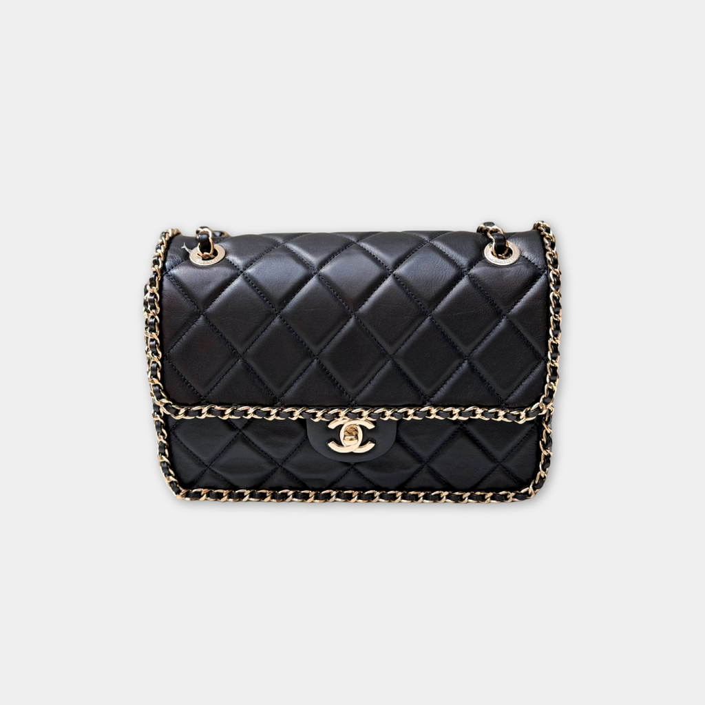 Chanel Running Chain Around Lambskin Medium Flap Bag Kelly's Authentic Boutique