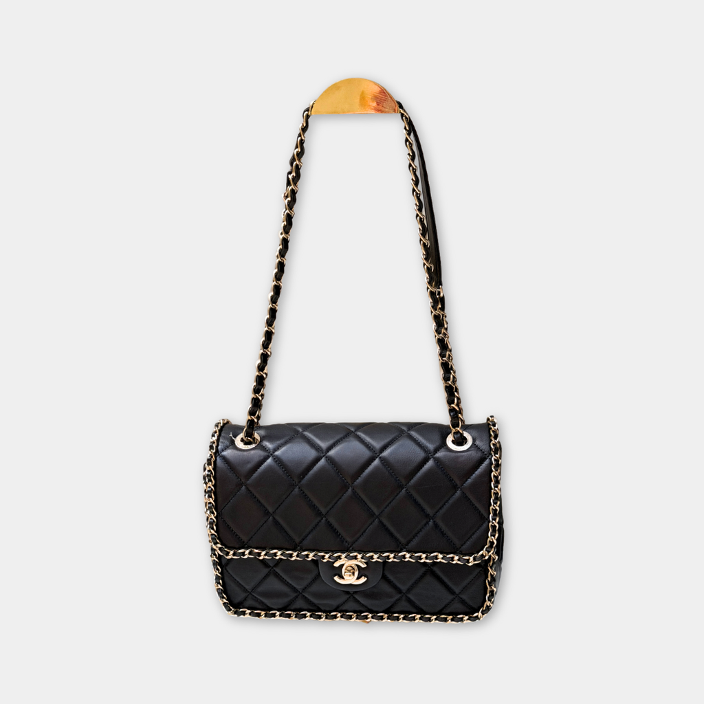 Chanel Running Chain Around Lambskin Medium Flap Bag Kelly's Authentic Boutique